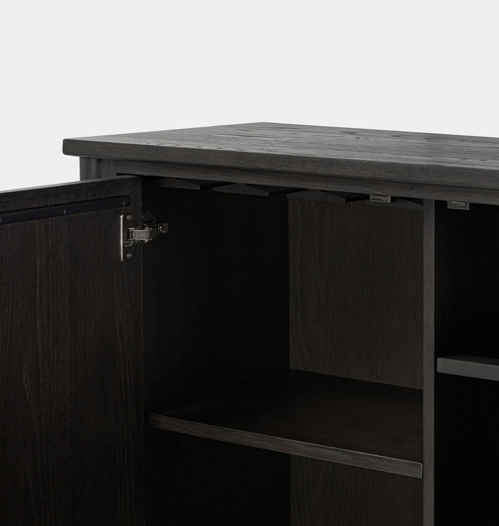Bari Bar Cabinet Smoked Black