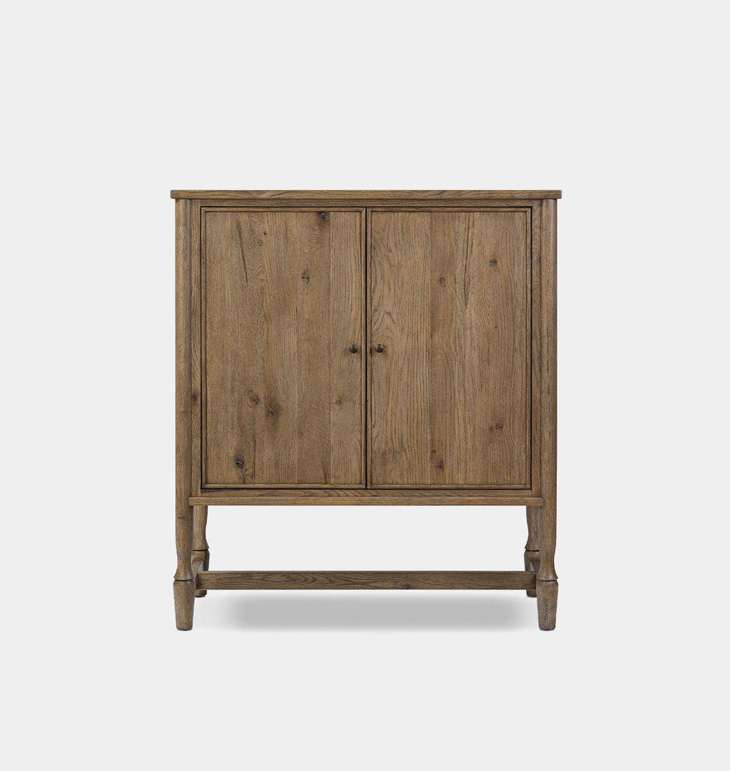 Bari Bar Cabinet Weathered Oak