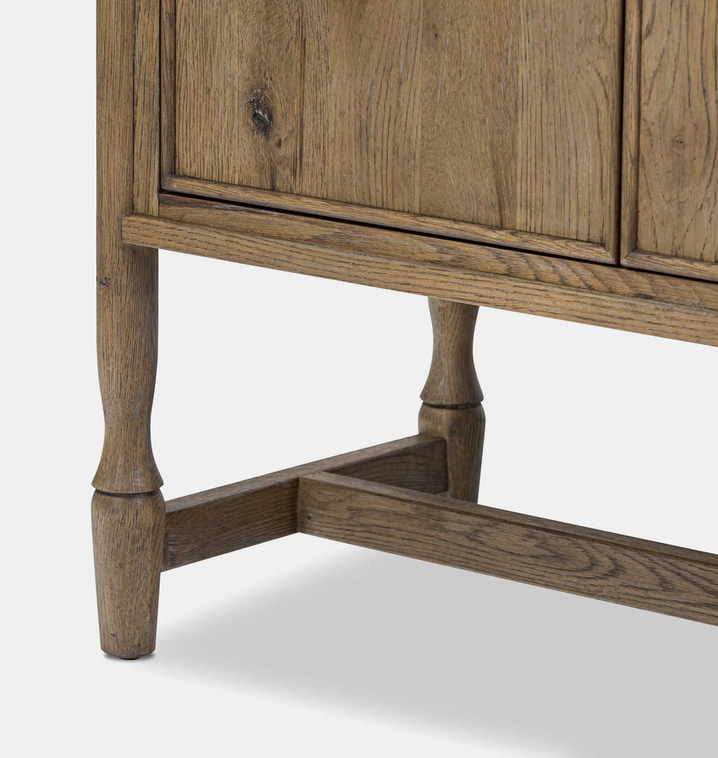 Bari Bar Cabinet Weathered Oak