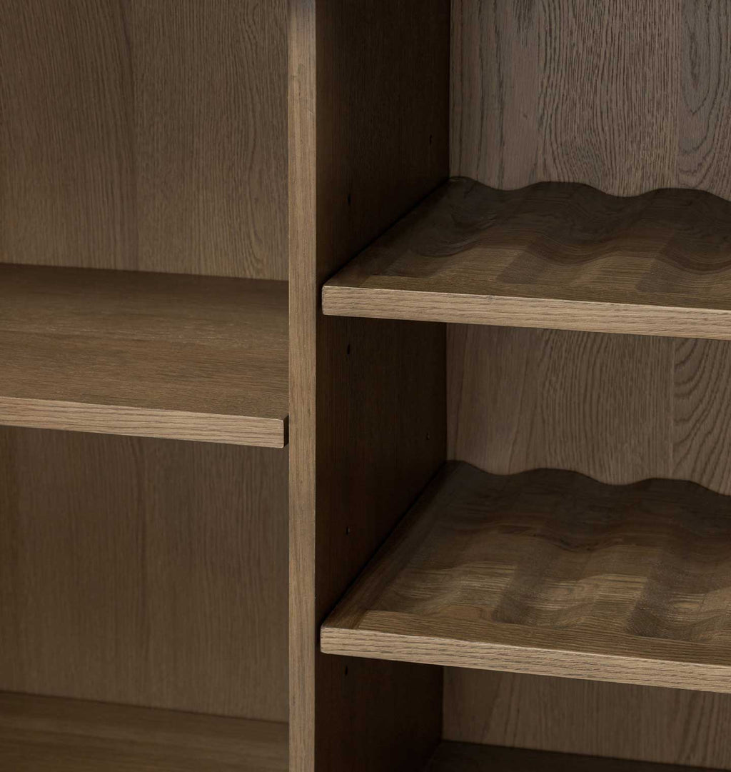 Bari Bar Cabinet Weathered Oak