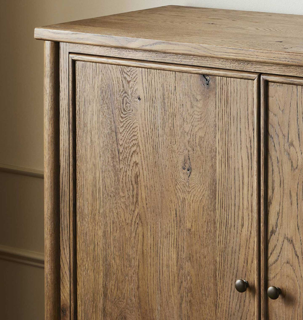Bari Bar Cabinet Weathered Oak