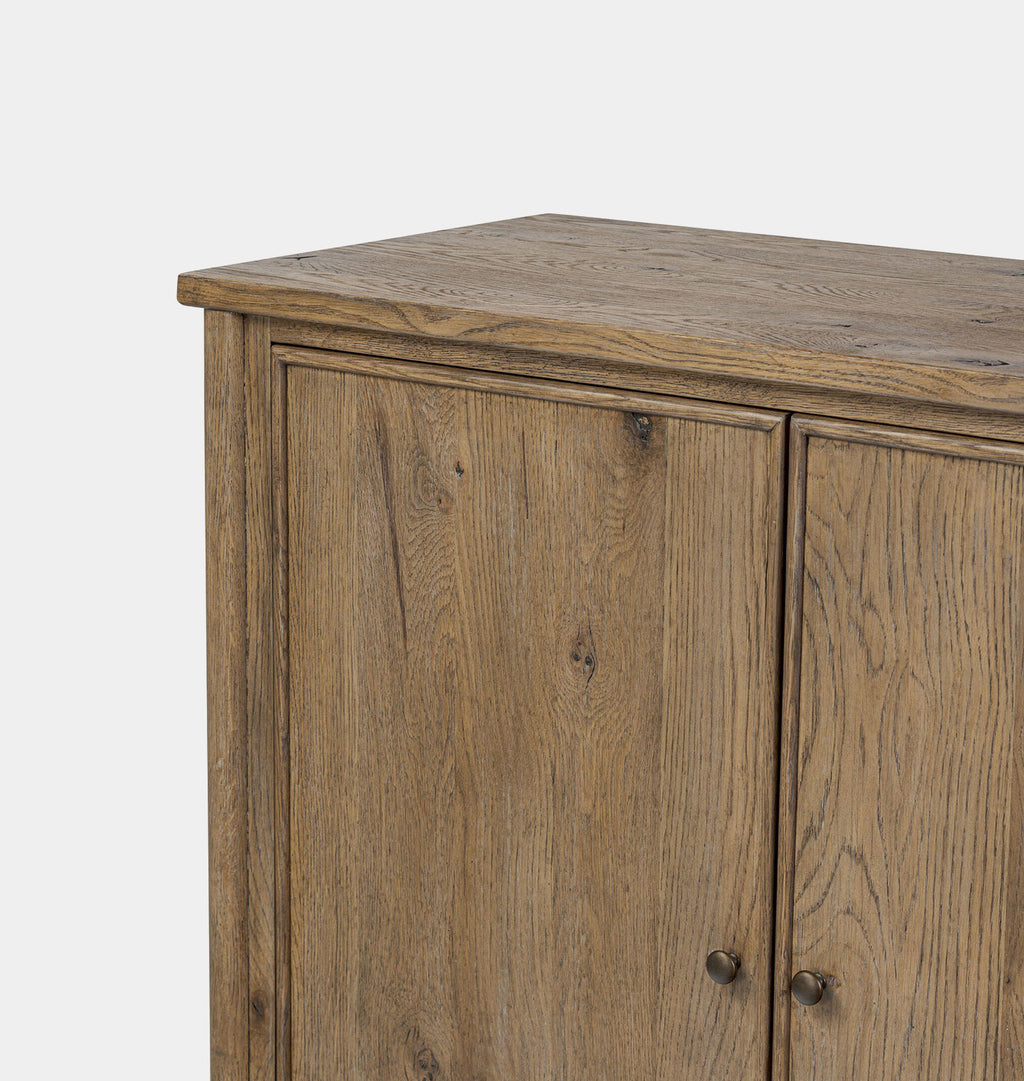 Bari Bar Cabinet Weathered Oak