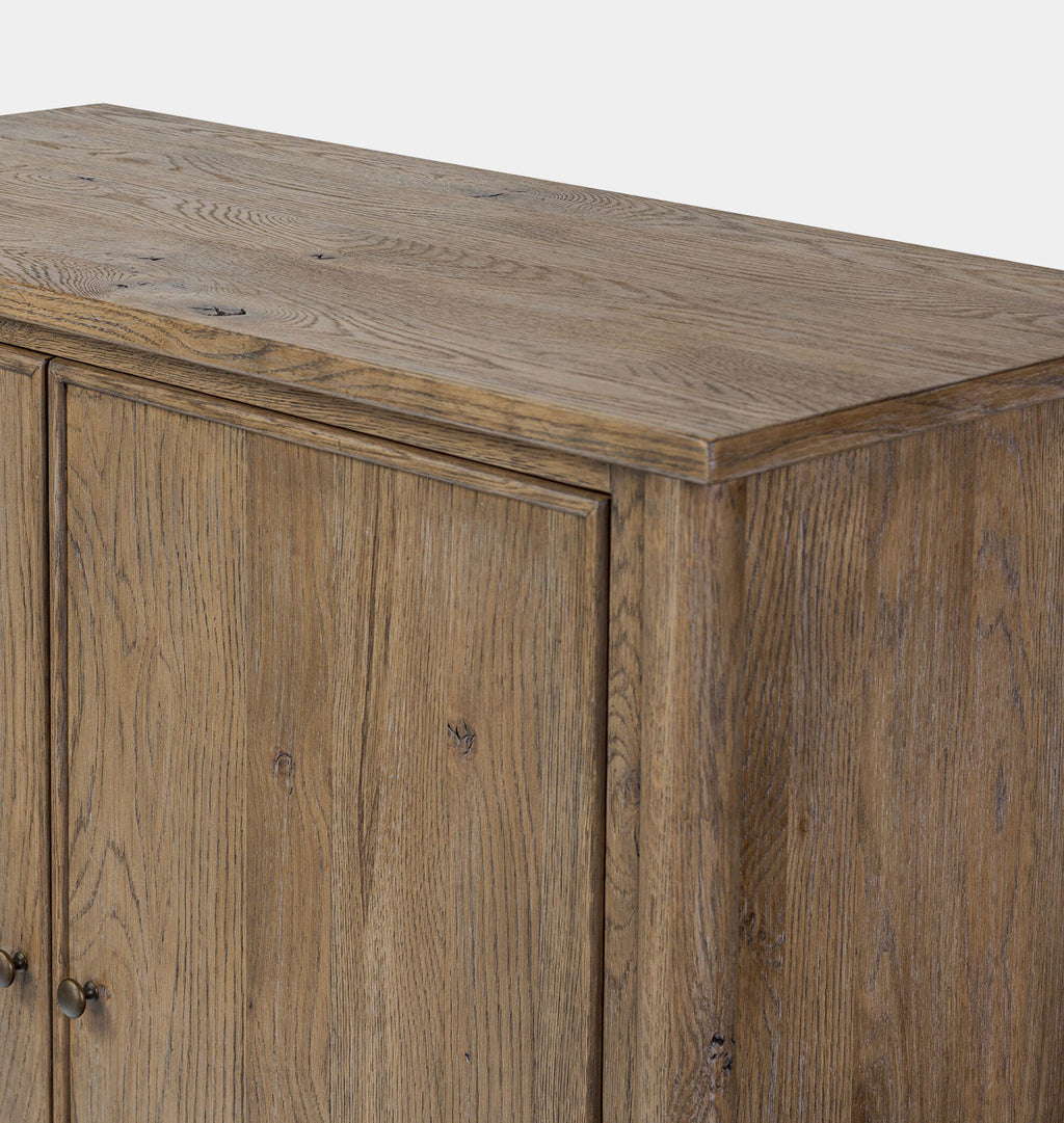 Bari Bar Cabinet Weathered Oak