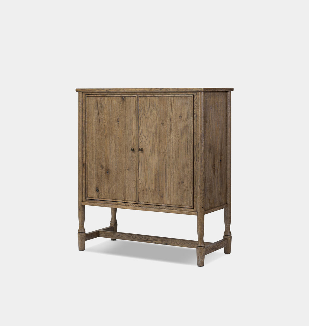 Bari Bar Cabinet Weathered Oak