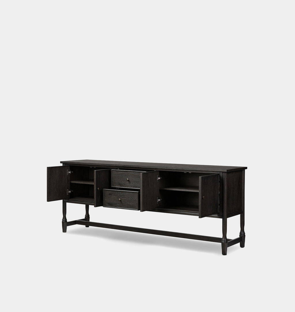 Bari 84" Sideboard Smoked Black