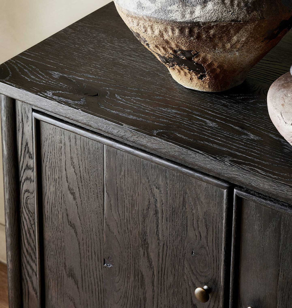 Bari 84" Sideboard Smoked Black