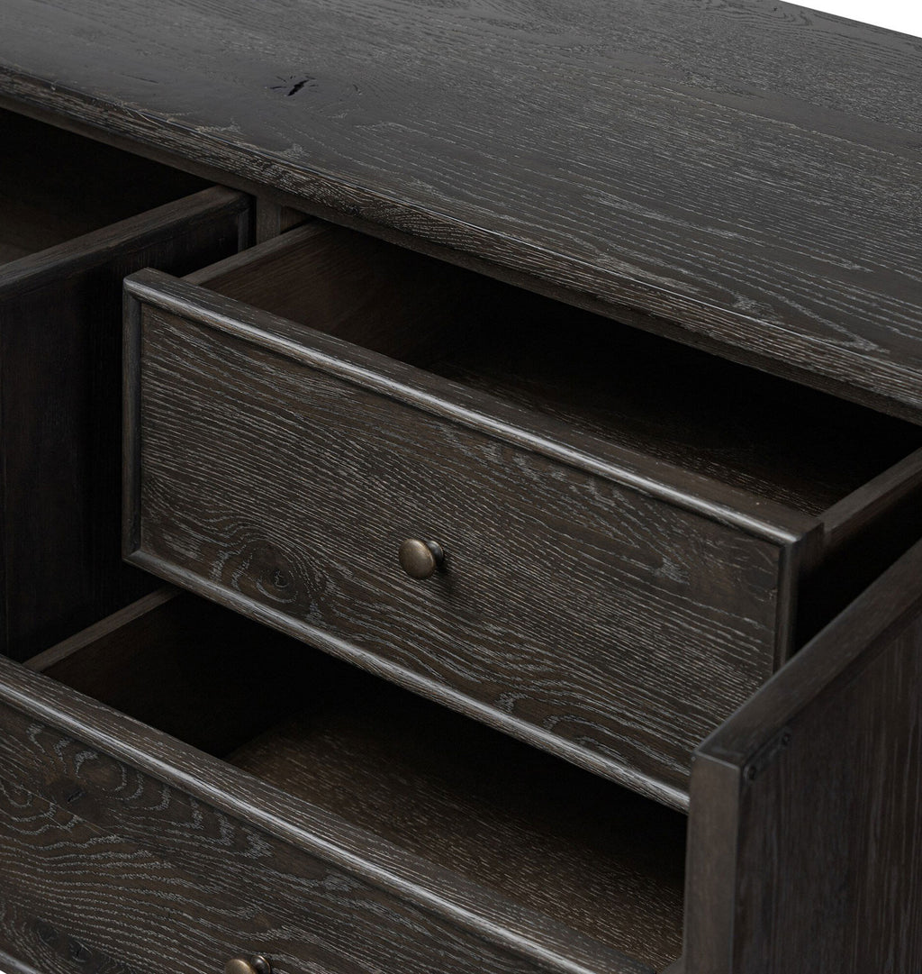 Bari 84" Sideboard Smoked Black