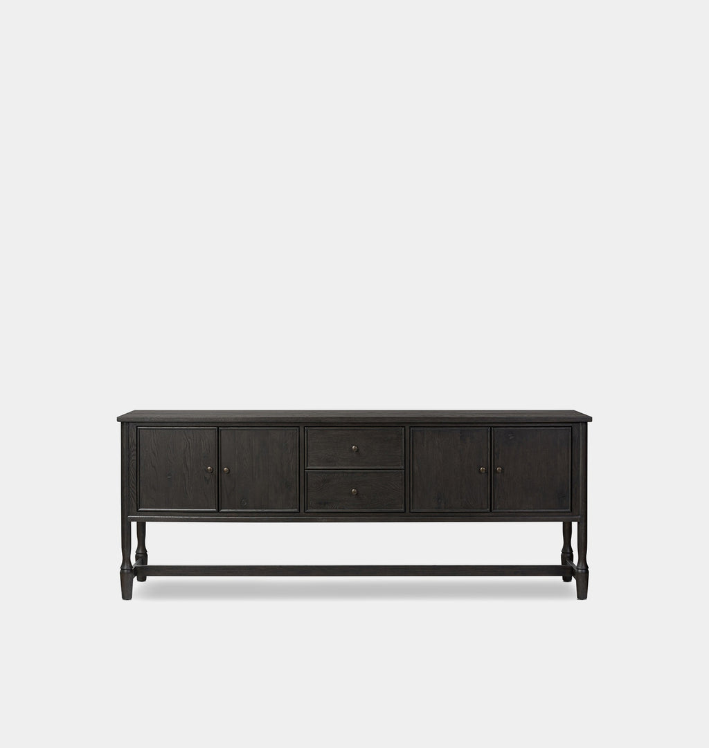 Bari 84" Sideboard Smoked Black