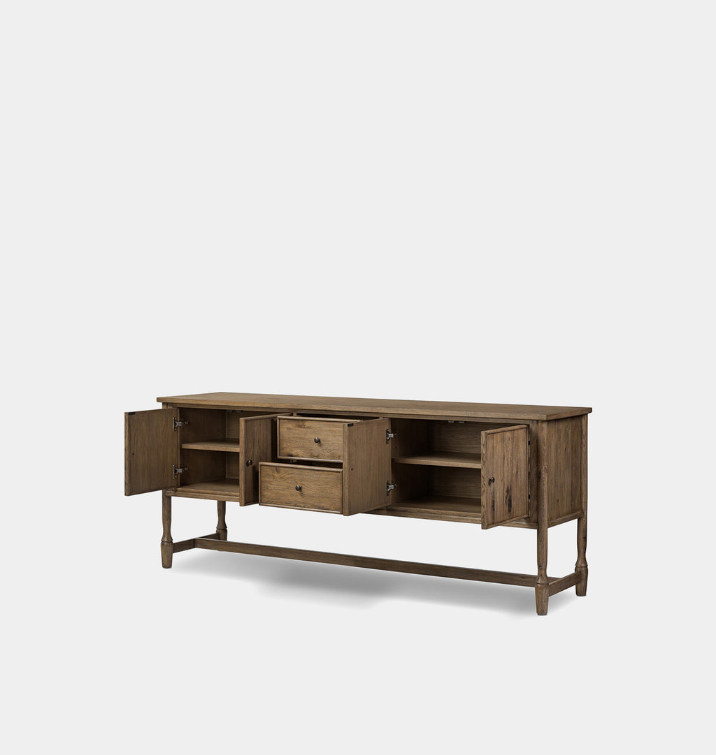 Bari 84" Sideboard Weathered Oak