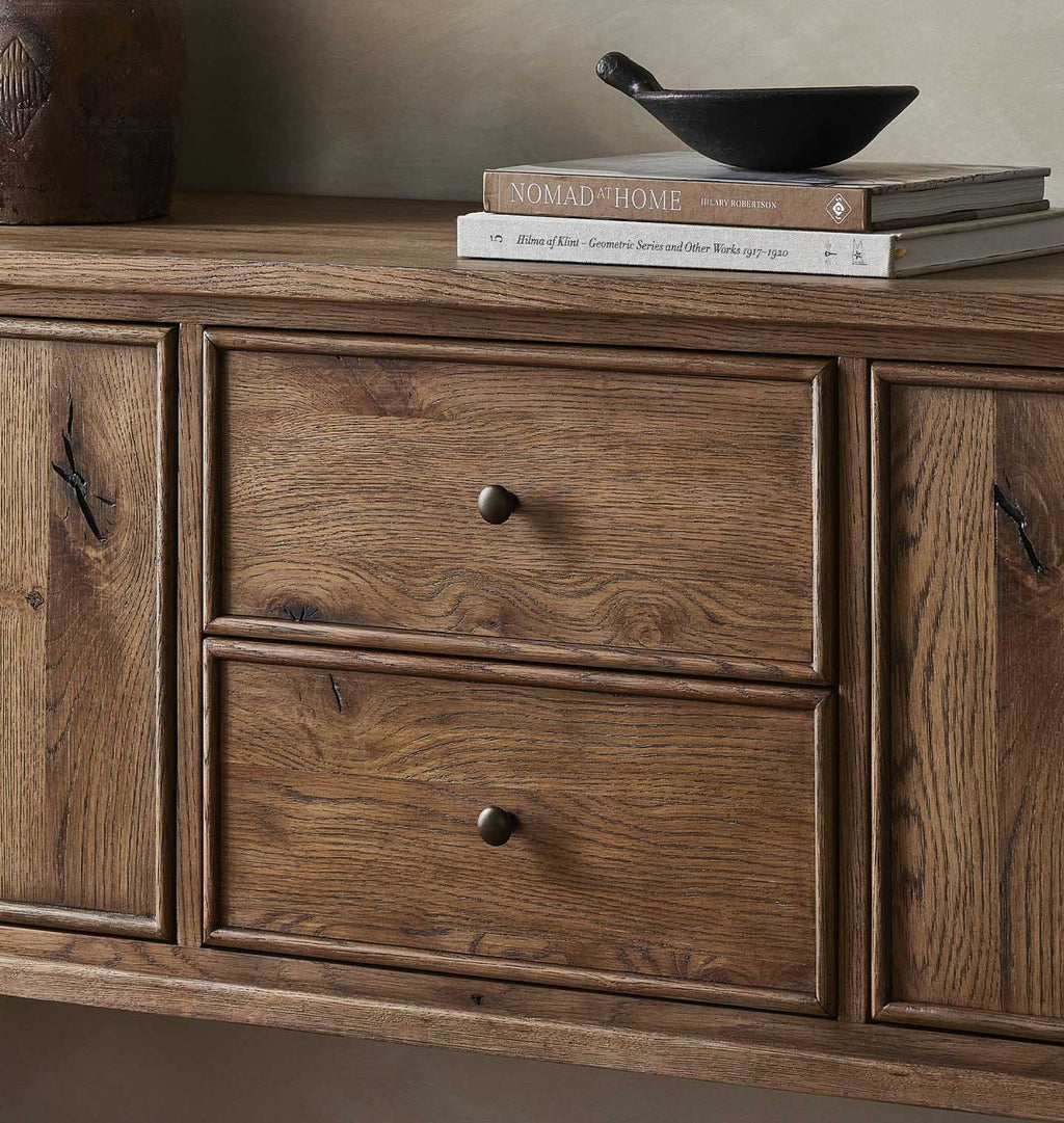 Bari 84" Sideboard Weathered Oak