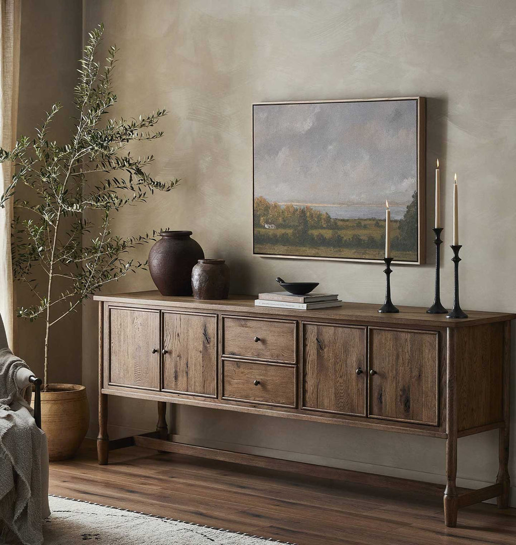 Bari 84" Sideboard Weathered Oak
