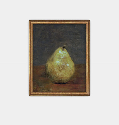 Bartlett Pear Framed Print Gold