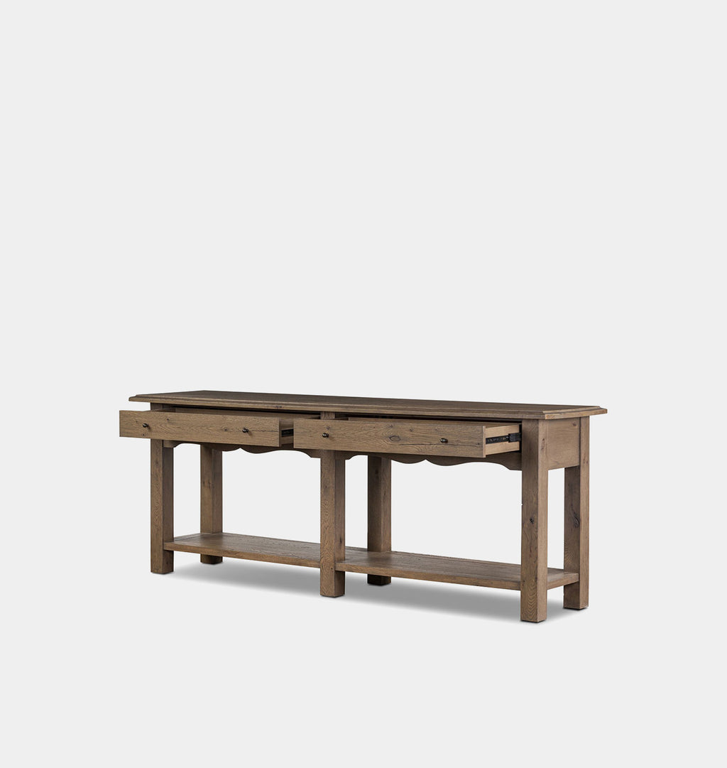 Bayla Console Table Brown Oak