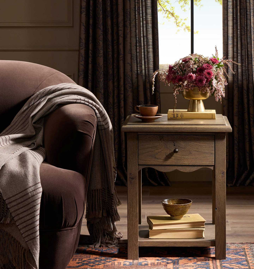 Bayla End Table Weathered Oak