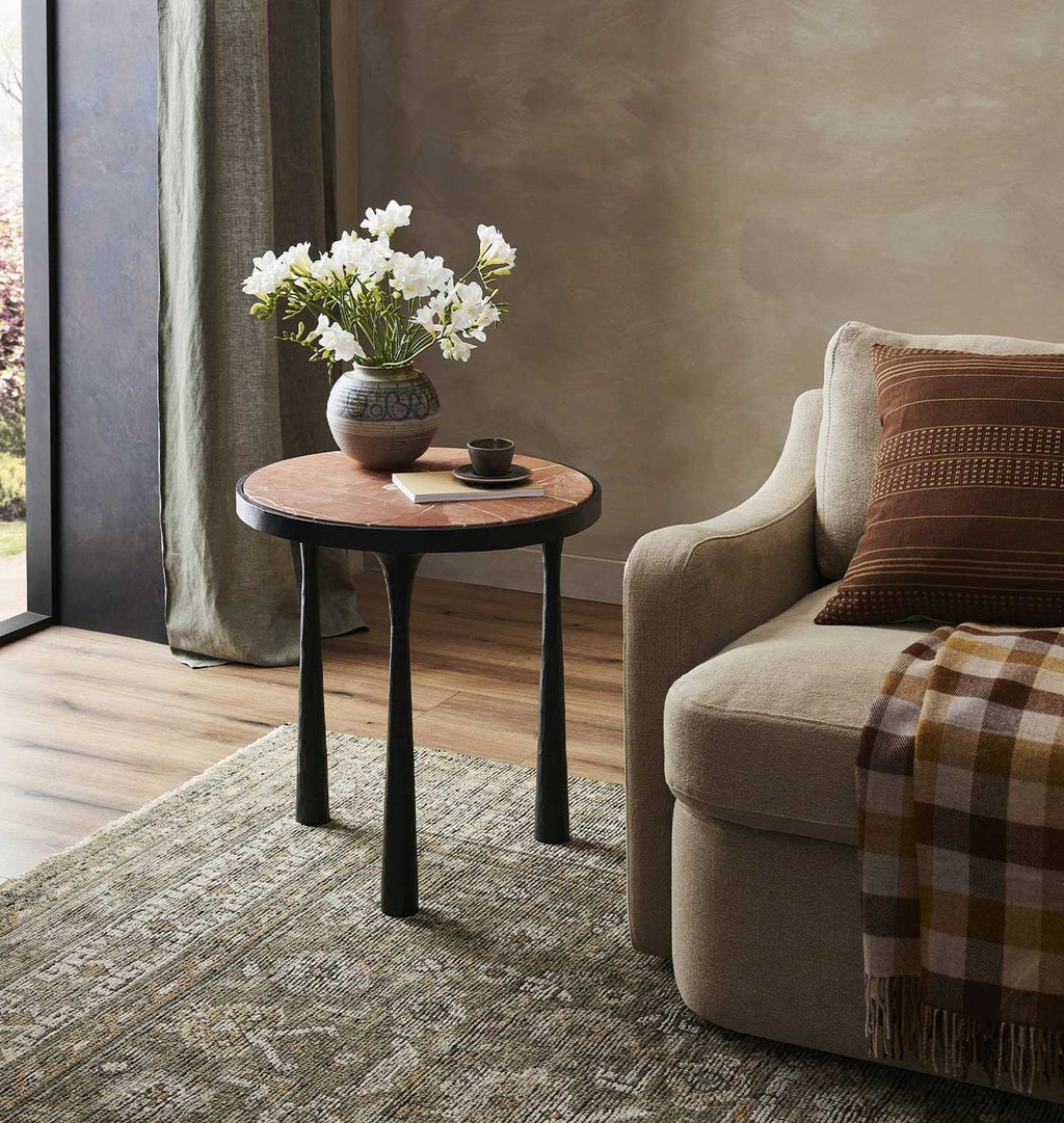 Billings Hammered Gunmetal End Table Rust
