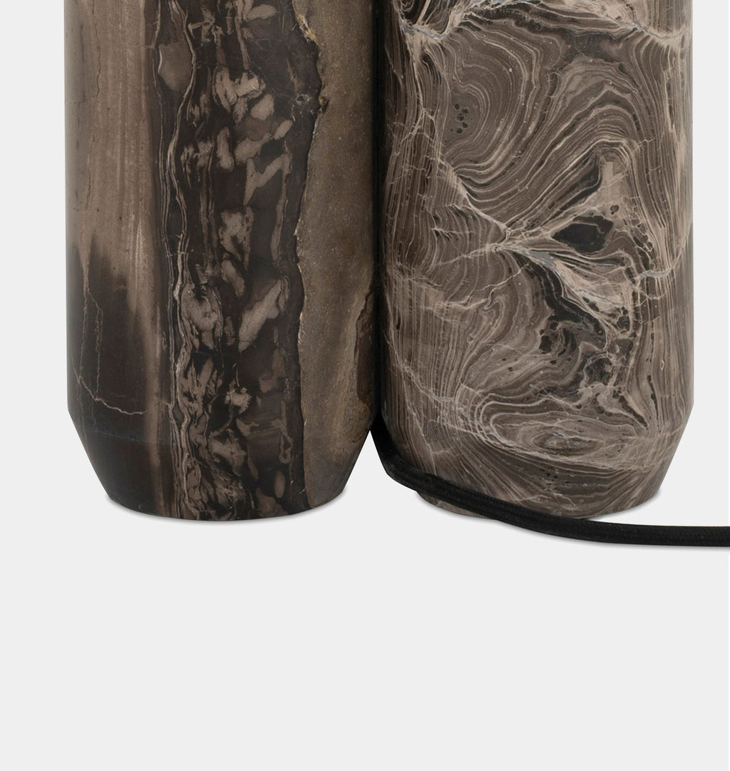 Bremen Table Lamp Brown Marble