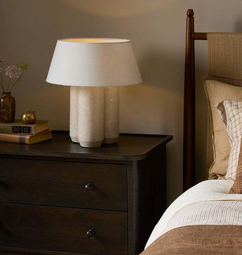 Bremen Table Lamp Cream Marble
