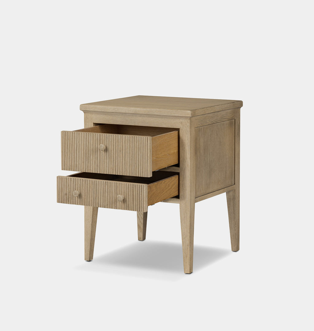Bush Nightstand Light Weathered Oak