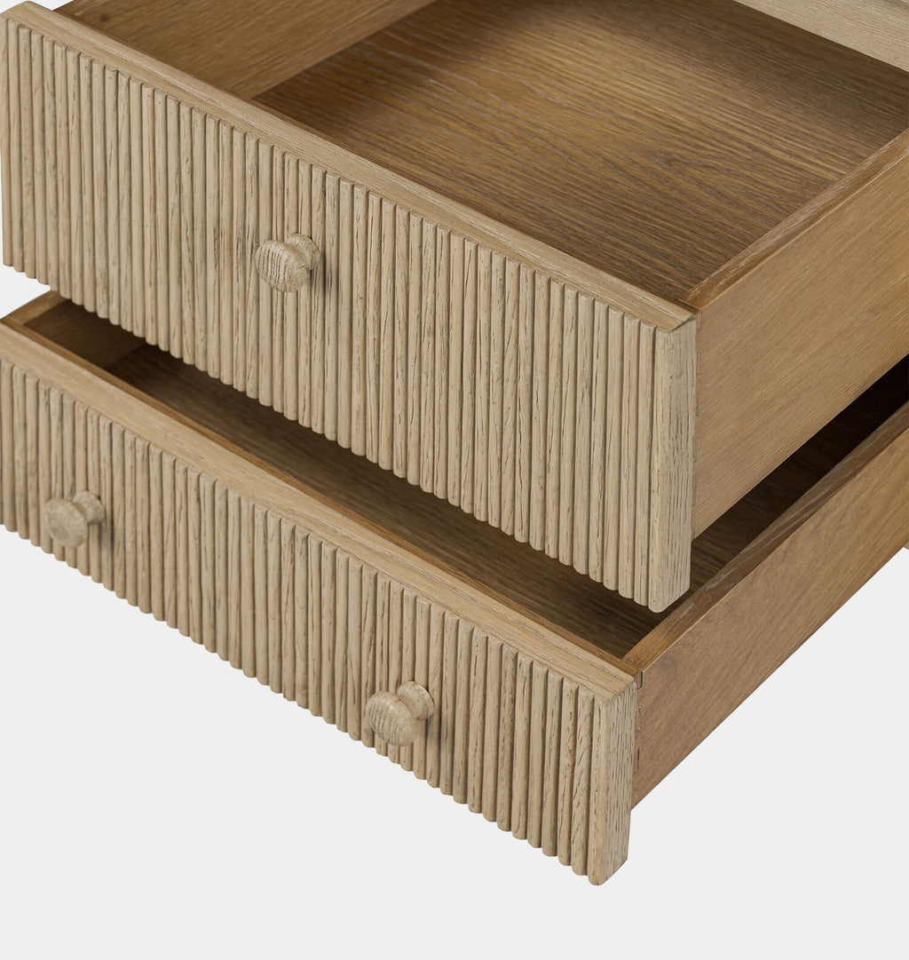 Bush Nightstand Light Weathered Oak