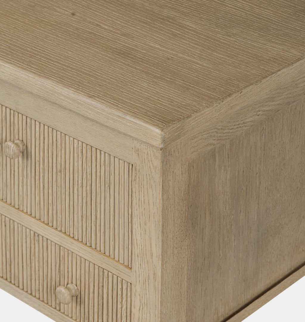 Bush Nightstand Light Weathered Oak