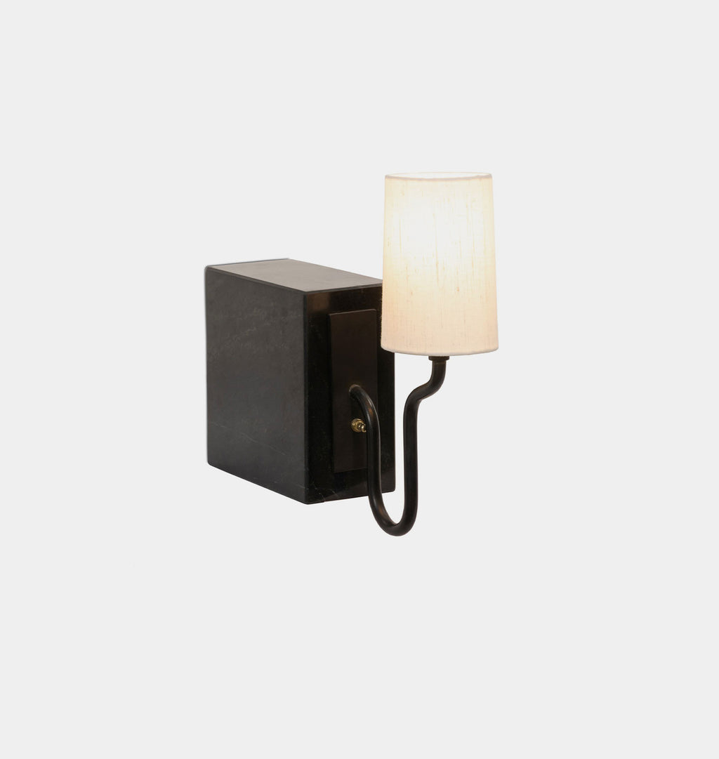 Calla Bookshelf Lamp Black Marble