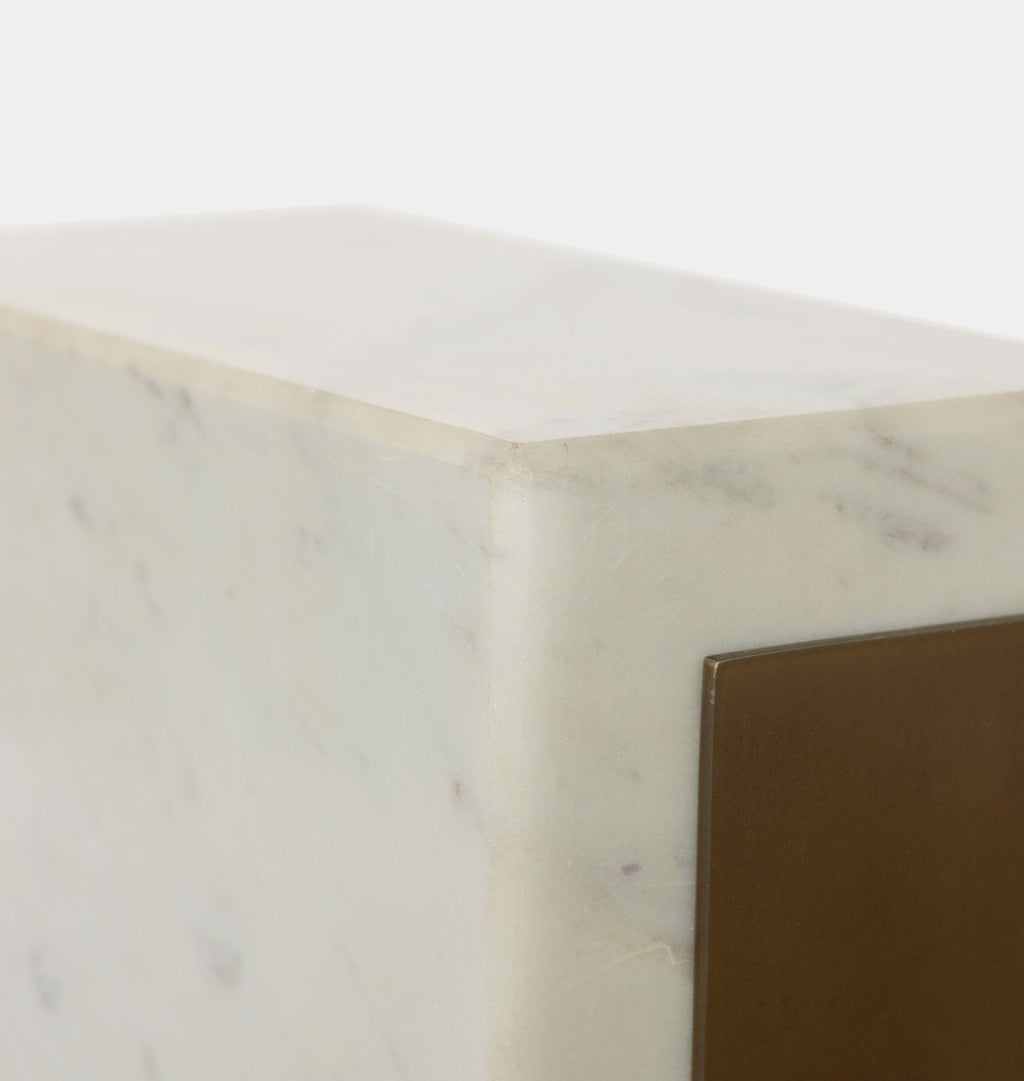 Calla Bookshelf Lamp White Marble