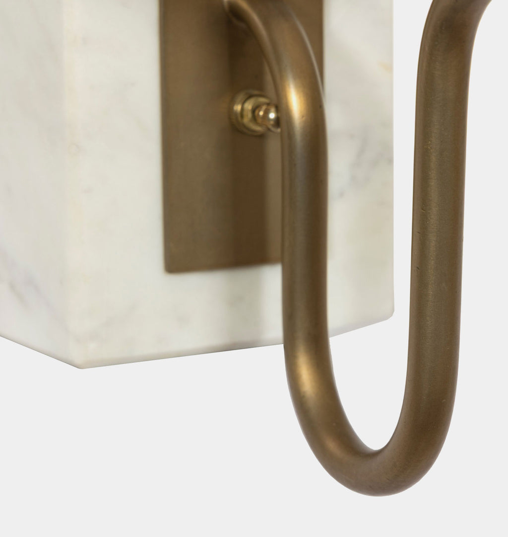 Calla Bookshelf Lamp White Marble