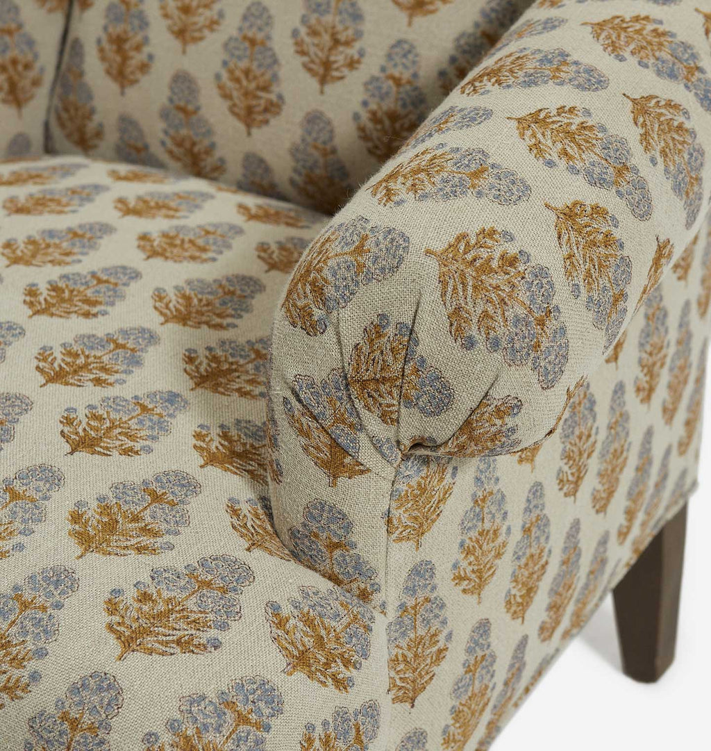 Cardiff Armchair Marigold Floral