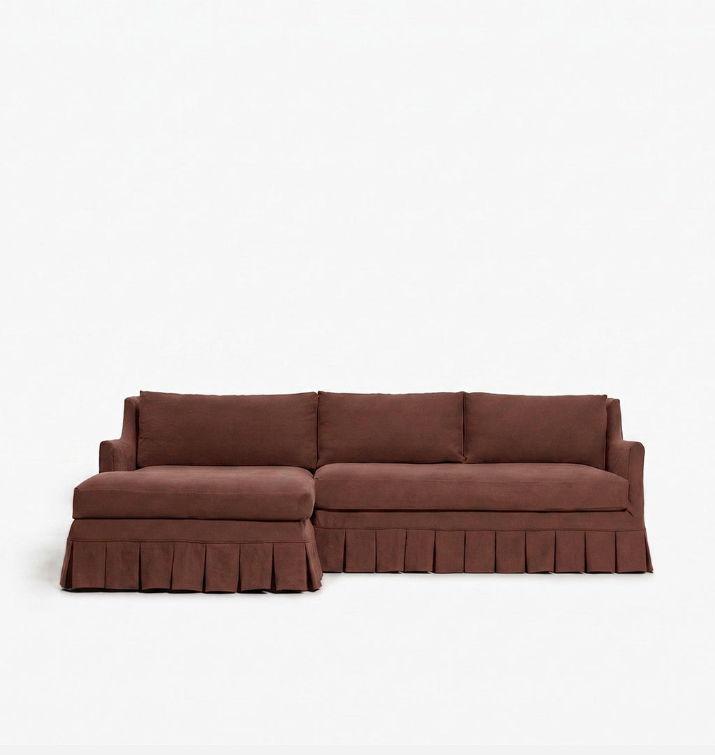 Carpenter Skirted Slipcovered Chaise Sectional