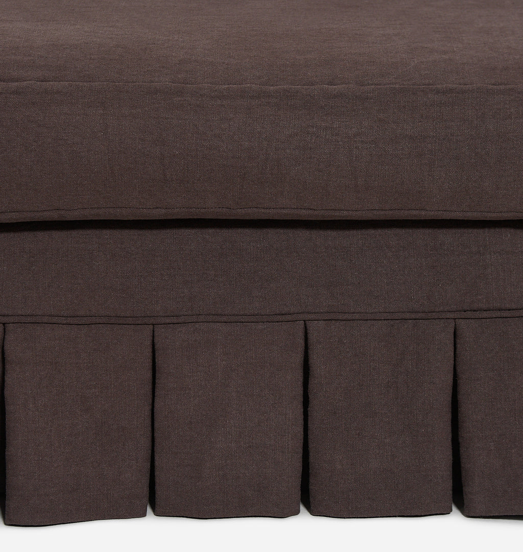 Carpenter Skirted Slipcovered Chaise Sofa