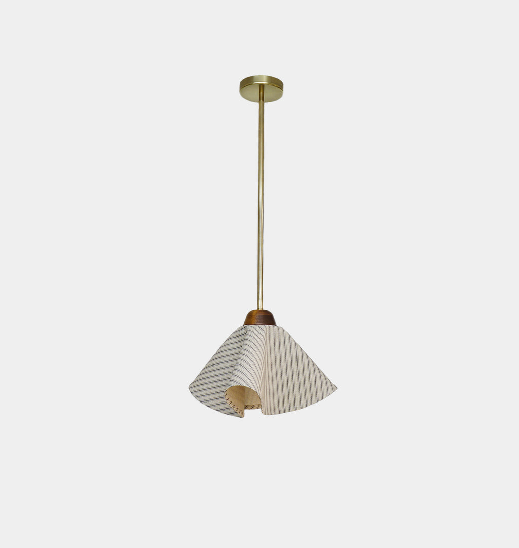 Cascade Drop Pendant Black Venetian Stripe
