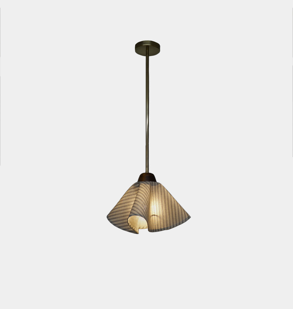 Cascade Drop Pendant Black Venetian Stripe
