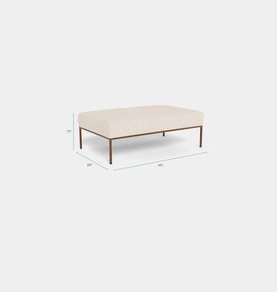 Chautauqua Ottoman Bone Boucle Dims