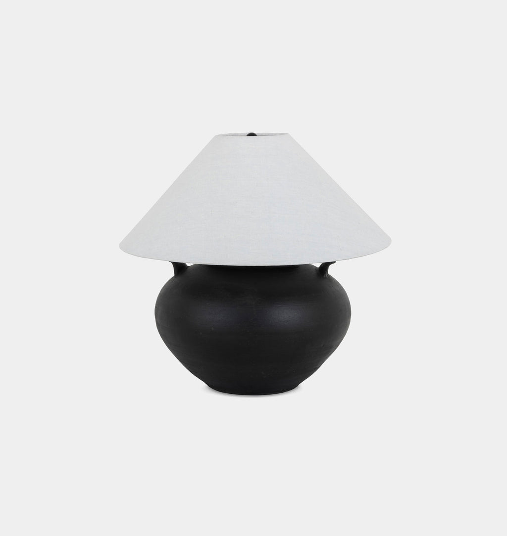 Civita Table Lamp Black Terracotta