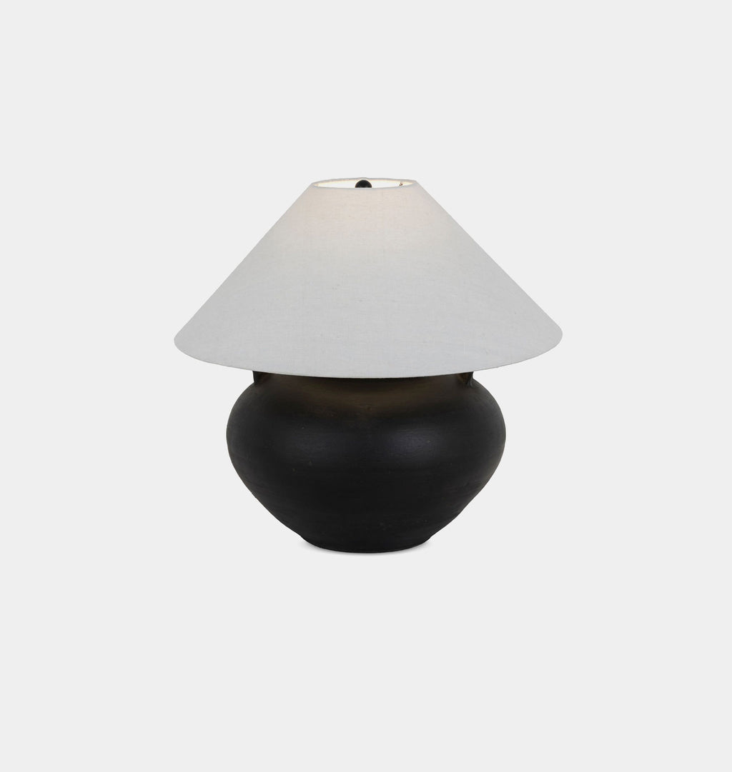 Civita Table Lamp Black Terracotta