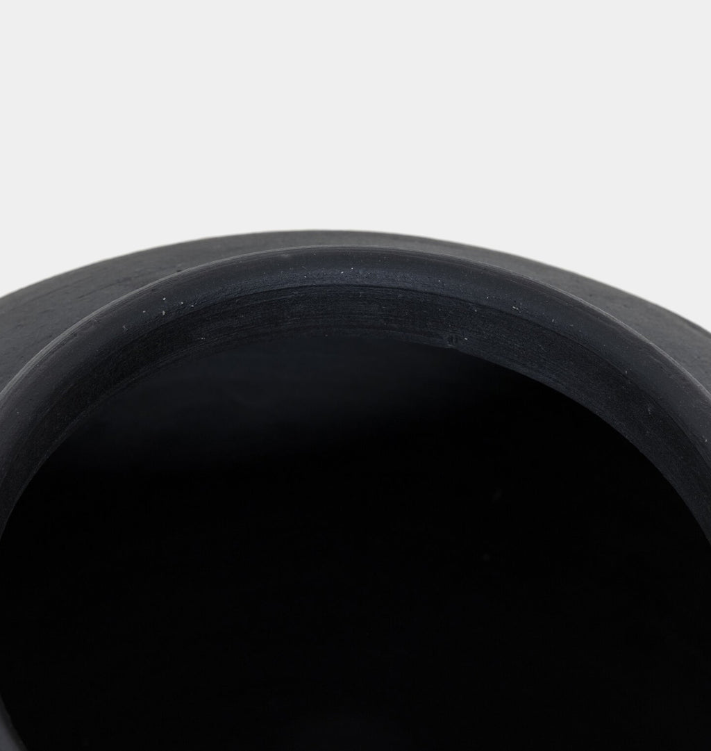 Civita Vessel Aged Black Terracotta