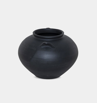 Civita Vessel Aged Black Terracotta