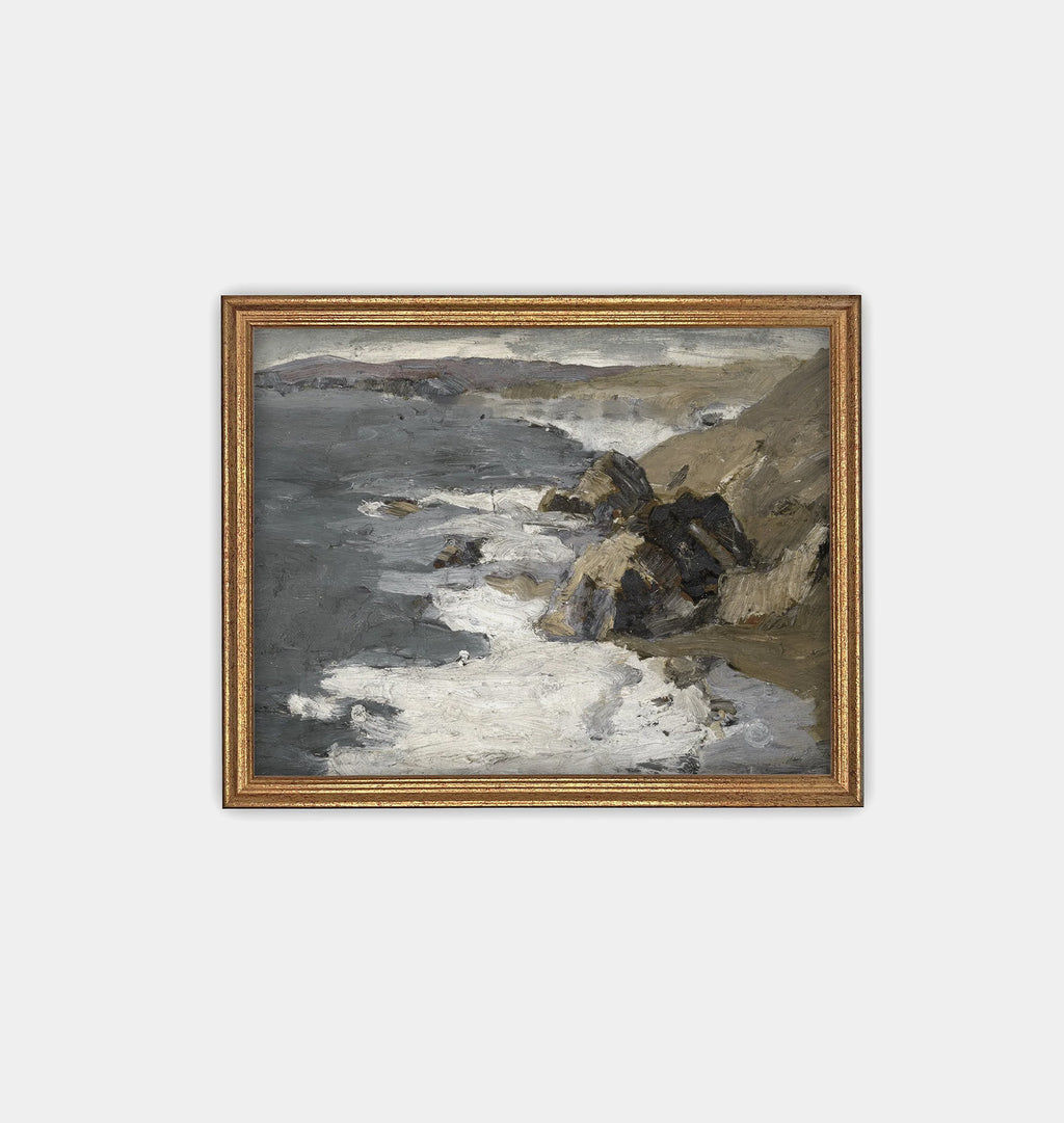Coastal Framed Print Gold