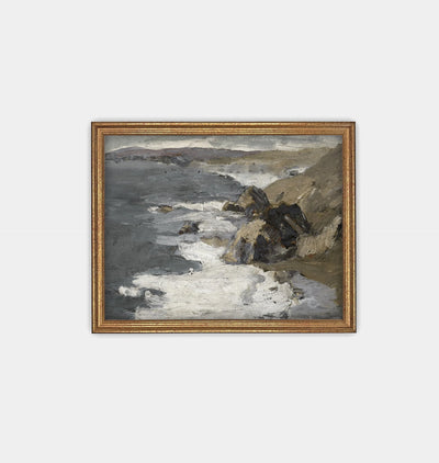 Coastal Framed Print Gold