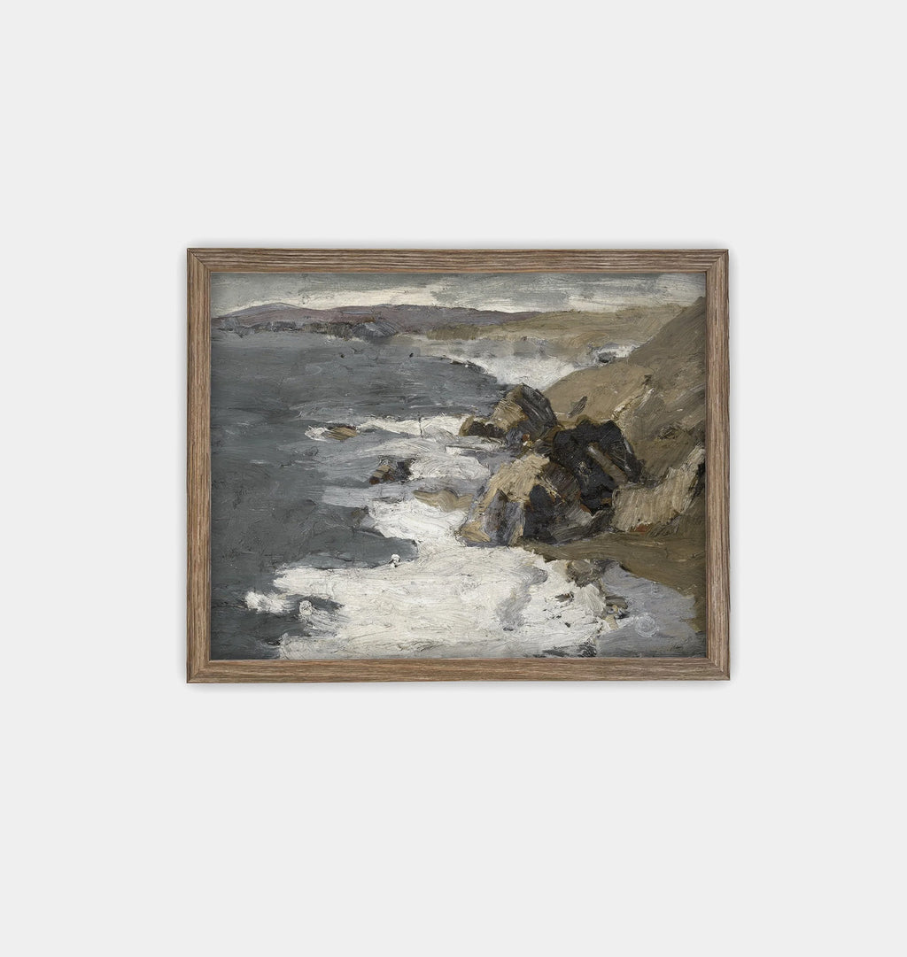 Coastal Framed Print Brown