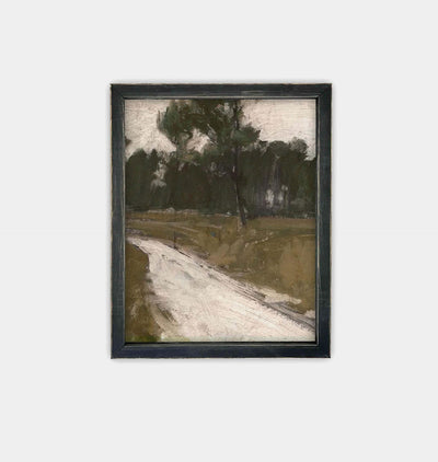 Country Road Framed Print Black