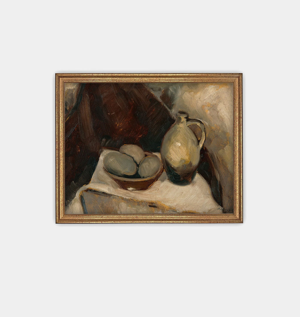 Country Still Life Framed Print Gold