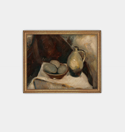 Country Still Life Framed Print Gold