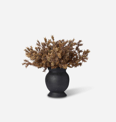 Faux Cypress Branch Bundle in Large Barro Vase