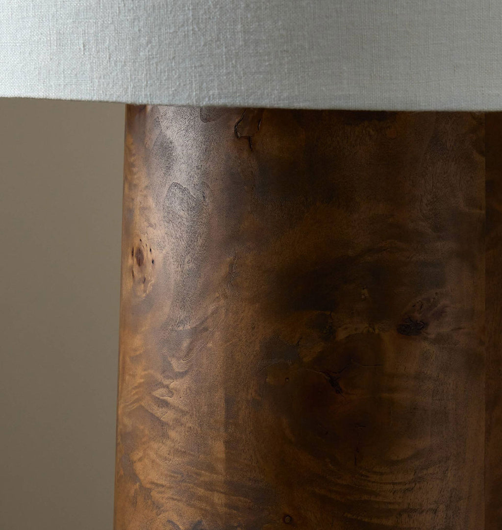 Daxton Floor Lamp Light Brown Burl