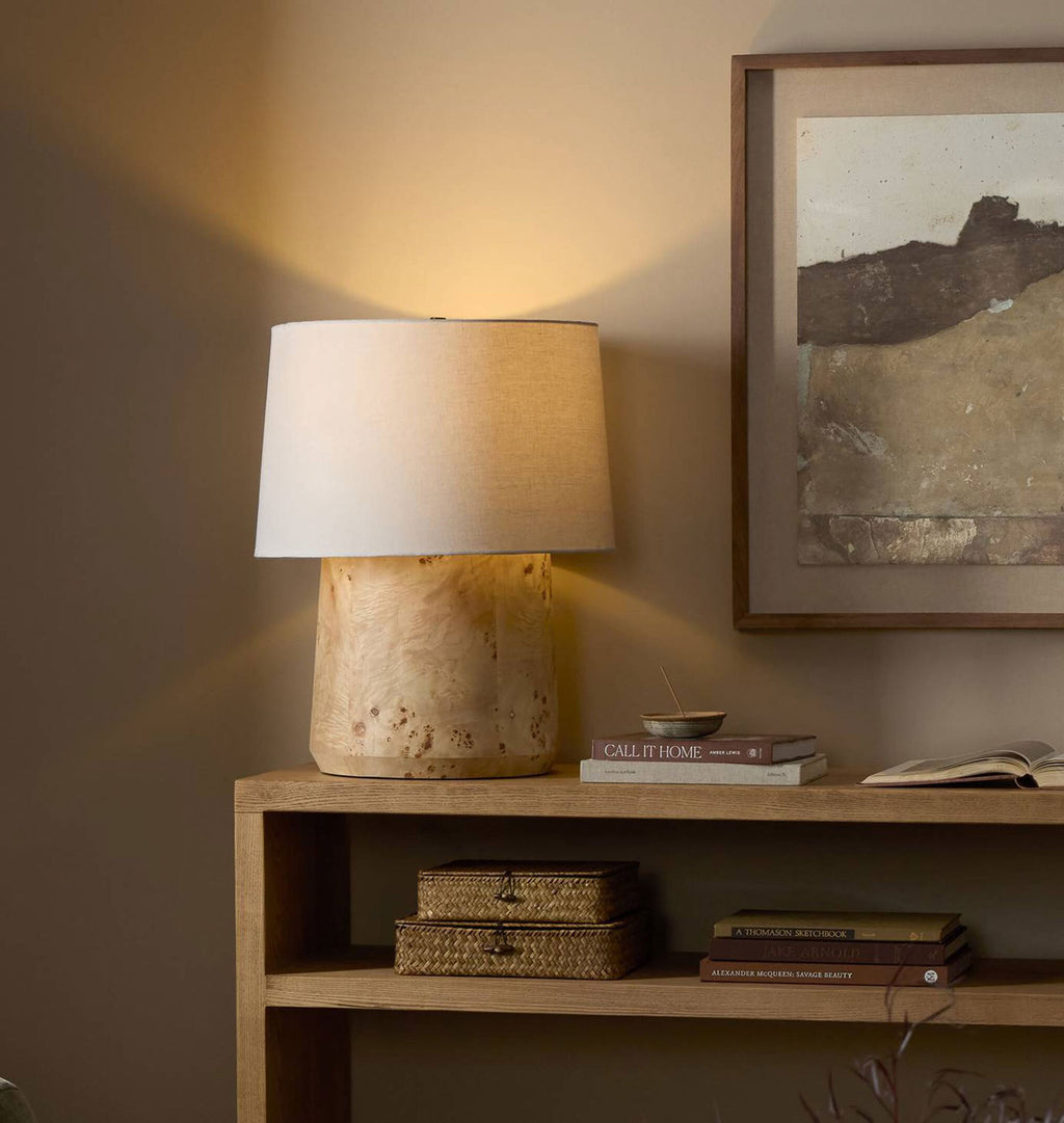 Daxton Table Lamp Light Brown Burl