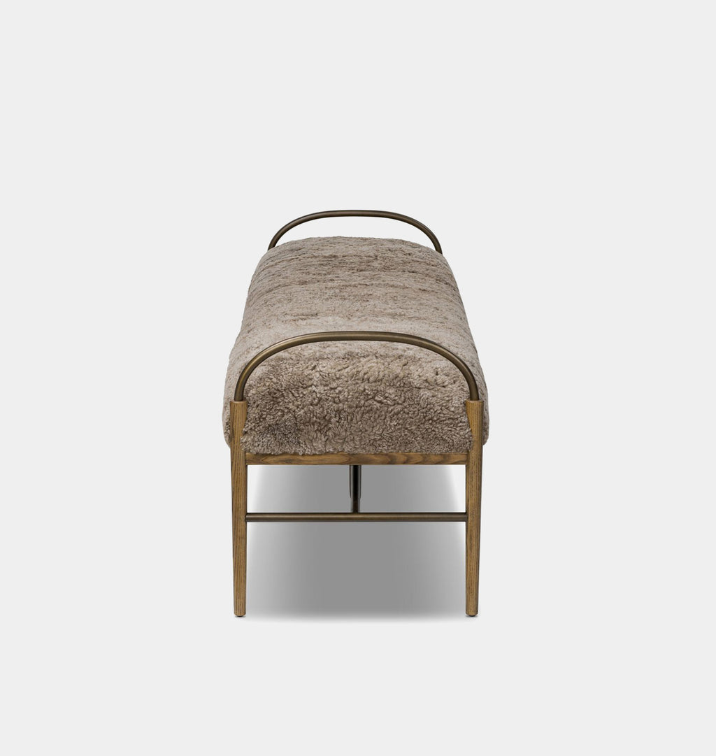Demi Accent Bench Sepia Shearling