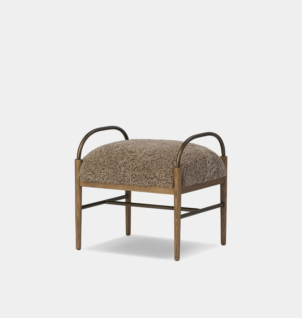 Demi Accent Stool Sepia Shearling