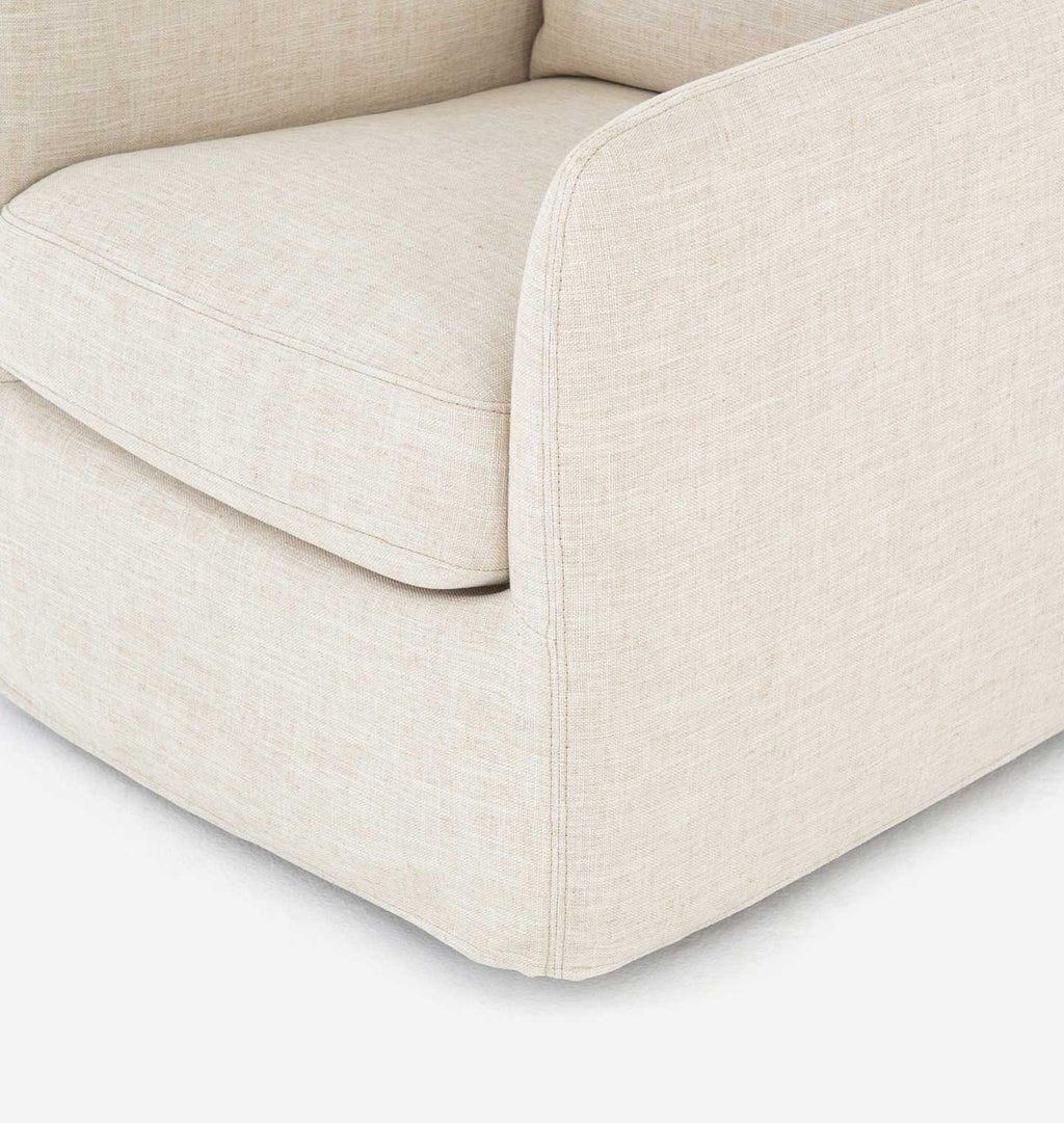 Douglas Slipcovered Swivel Chair
