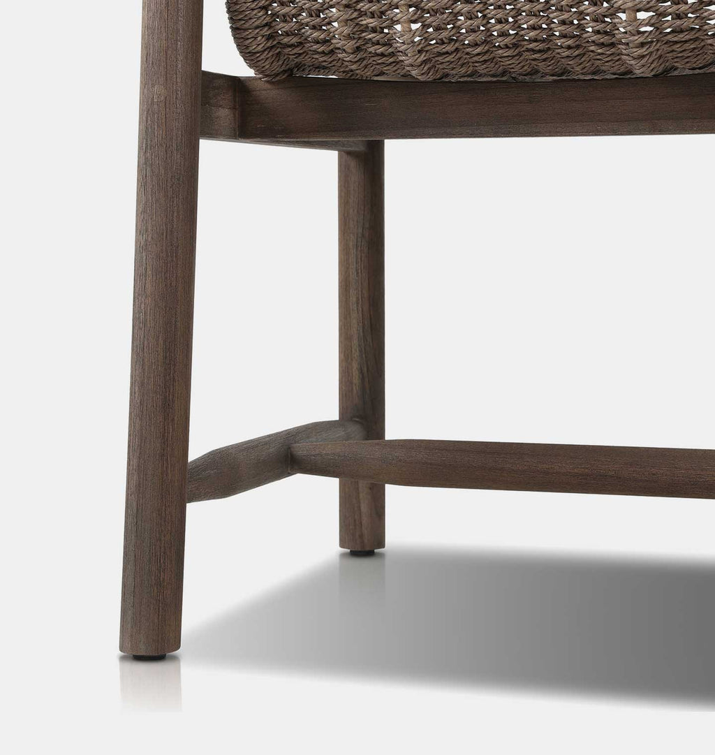 Dume Outdoor Dining Armchair Dark Woven